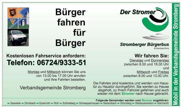 Bürgerbus der VG Stromberg